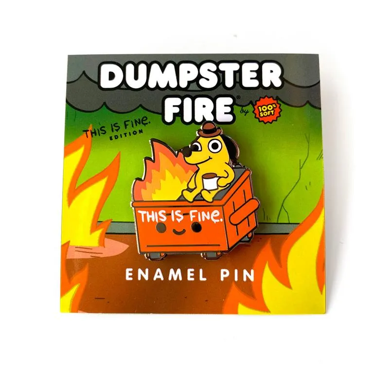 100% Soft / KC Green - "This is Fine" Enamel Pin