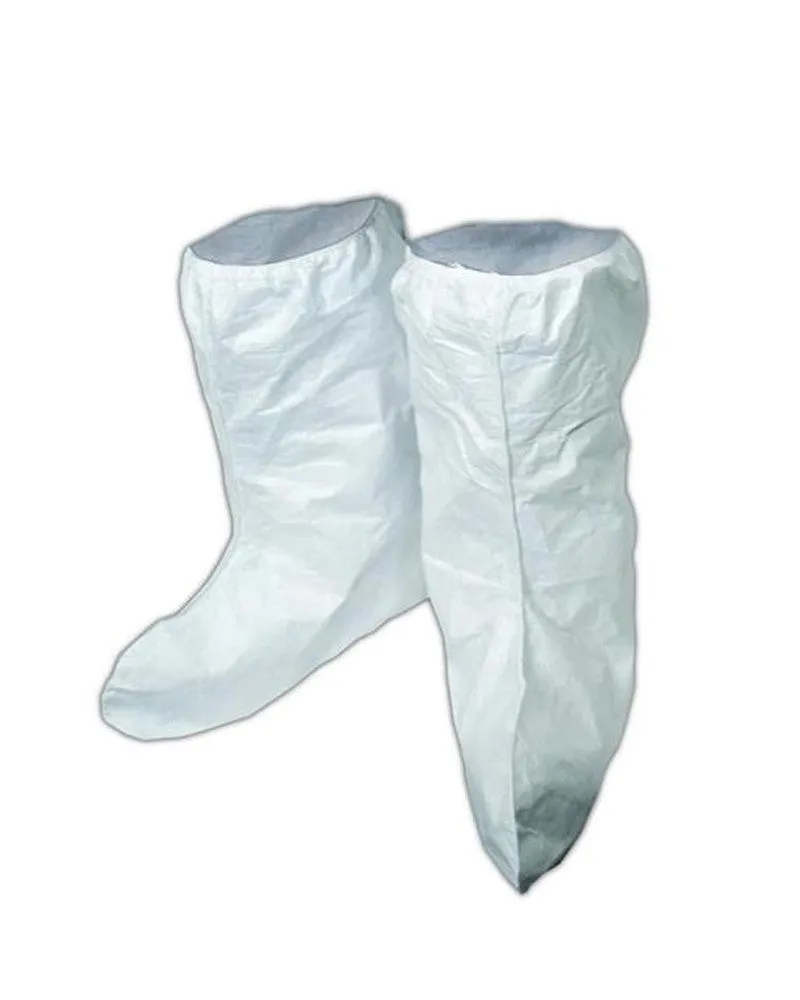 (100/Case) Suntech White 18" Disposable Boot Covers - Similar to Tyvek