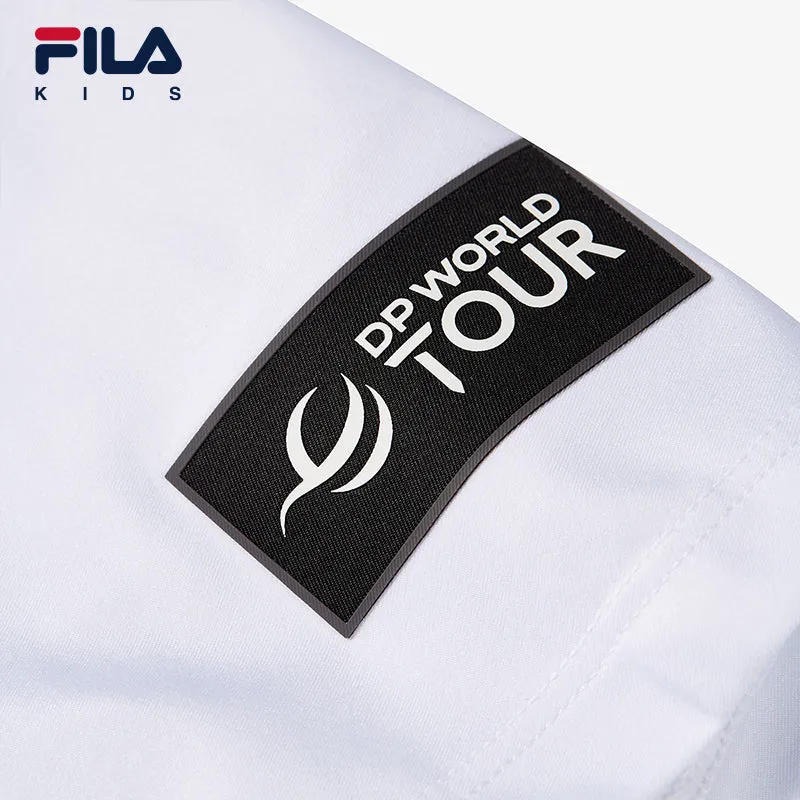 (130-170cm) FILA KIDS PERFORMANCE GOLF Boy's Short Sleeve Polo in White