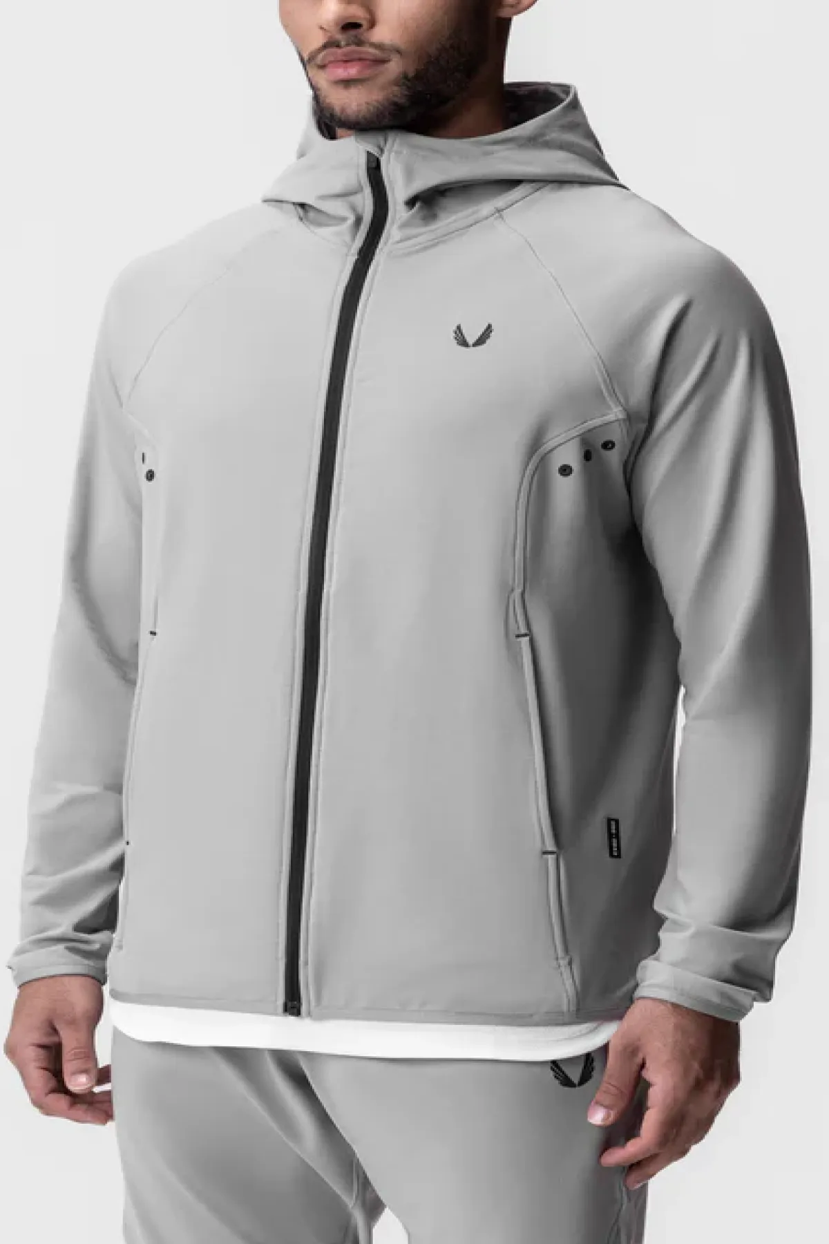 ASRV Performance Fleece Zip Hoodie - Slate Grey