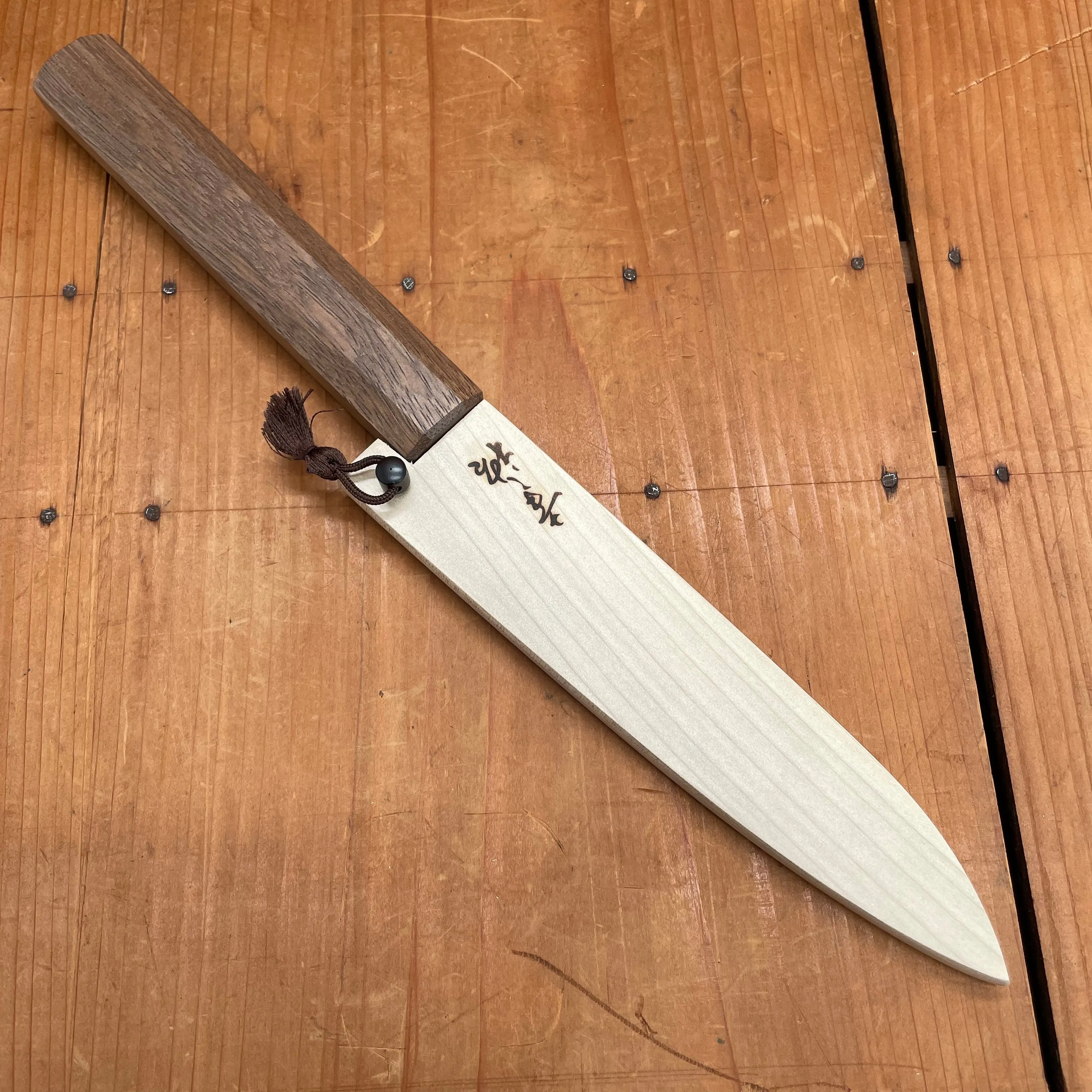 Bernal Cutlery x Konosuke GS  140mm Ko-Sabaki SLD Kurouchi Khii Laurel Handle with Saya