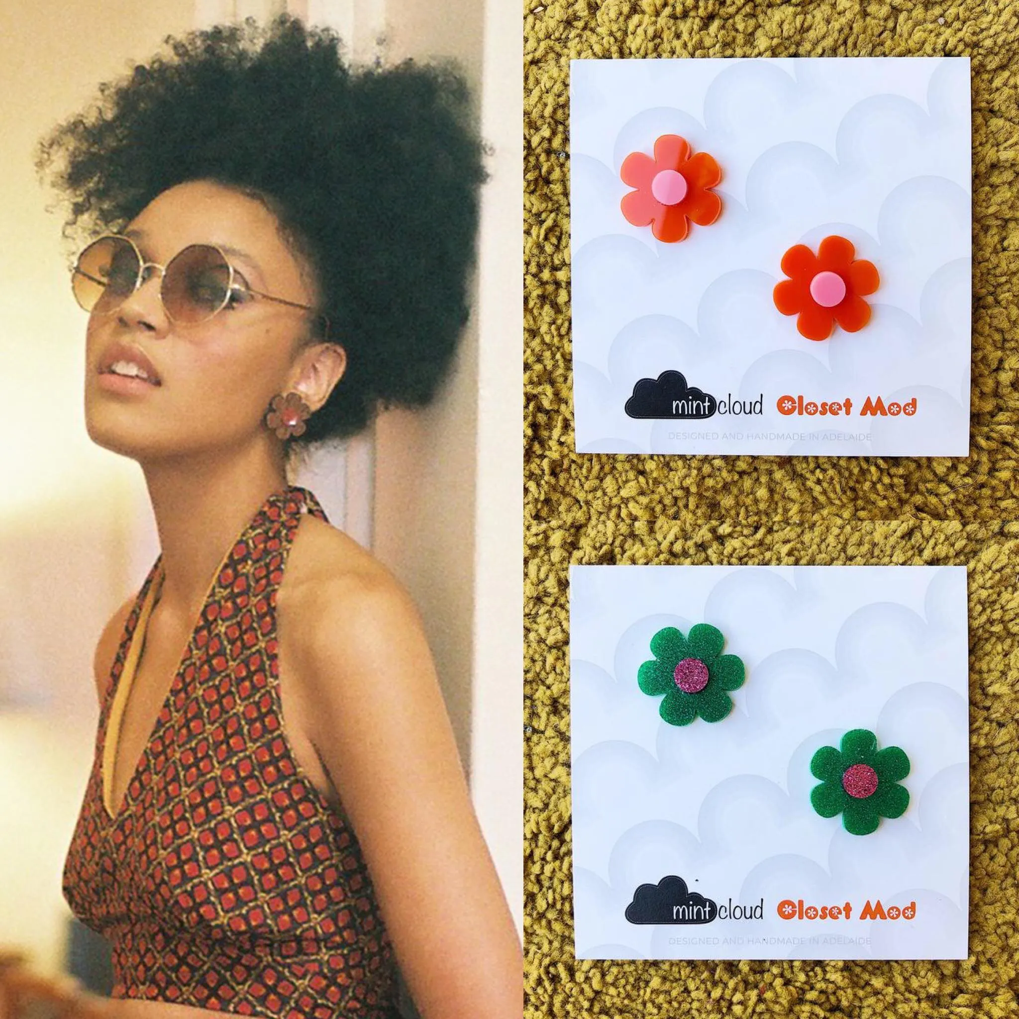 Closet Mod & Mintcloud Collaboration Earrings - Flower Studs*