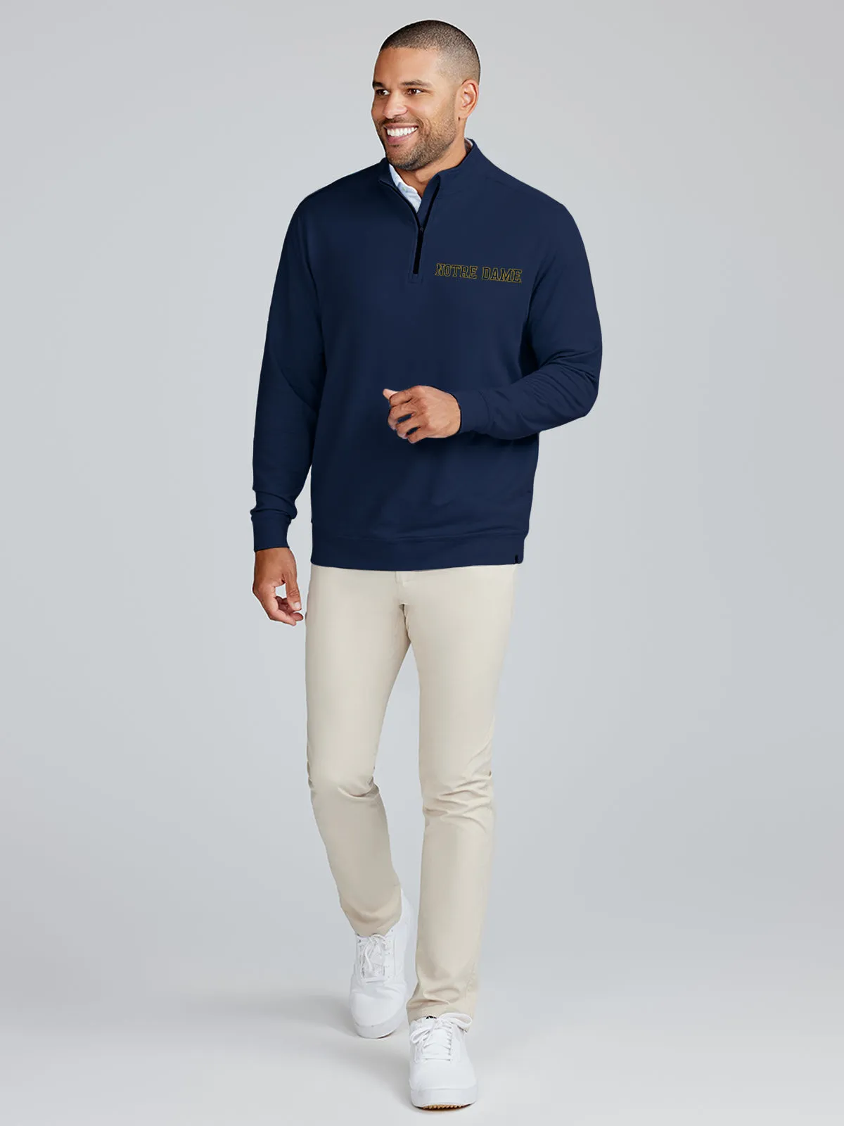 Cloud French Terry Quarter Zip - Notre Dame