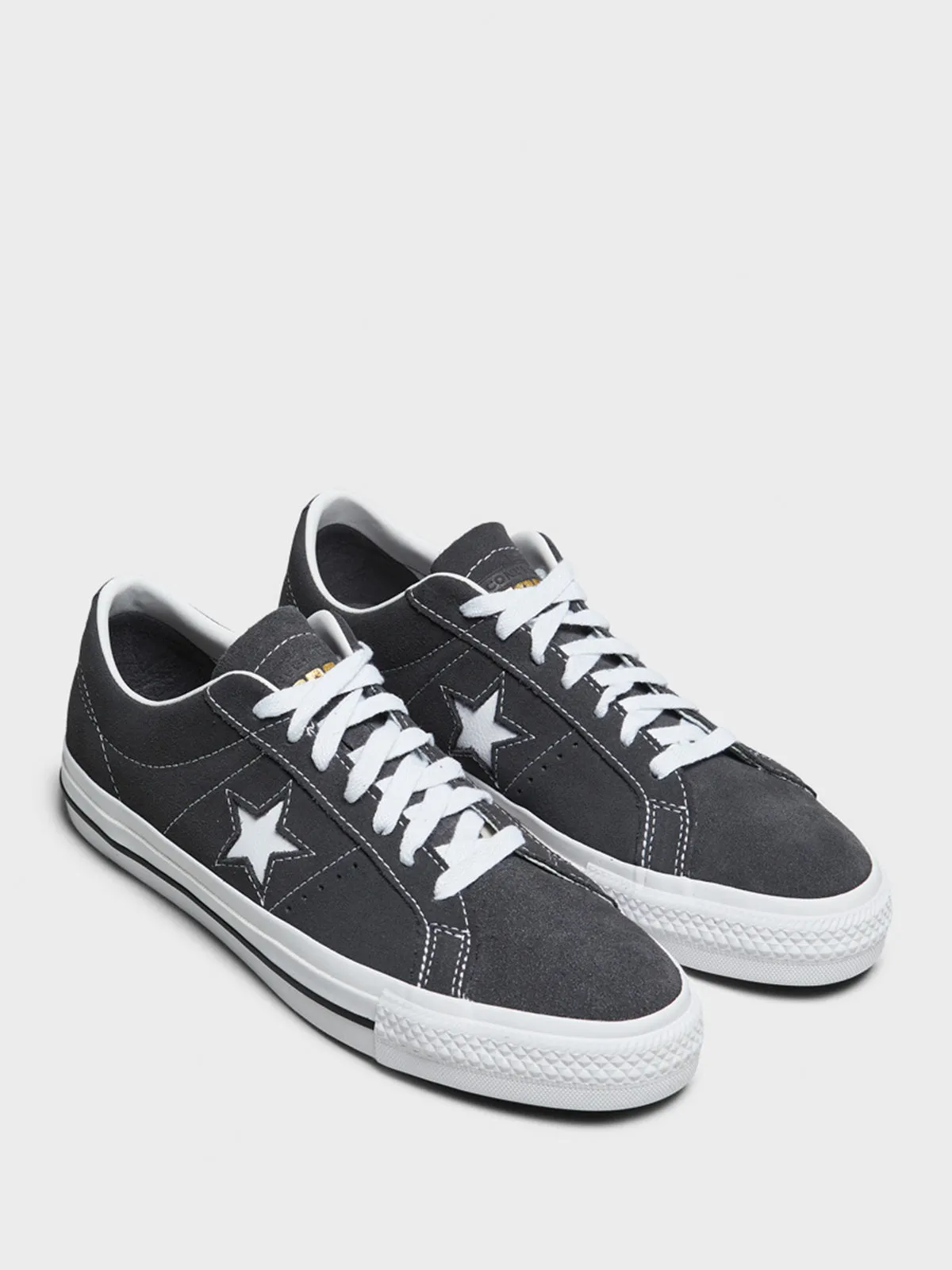 Cons One Star Pro Suede Sneakers in Dark Matter/White/Black