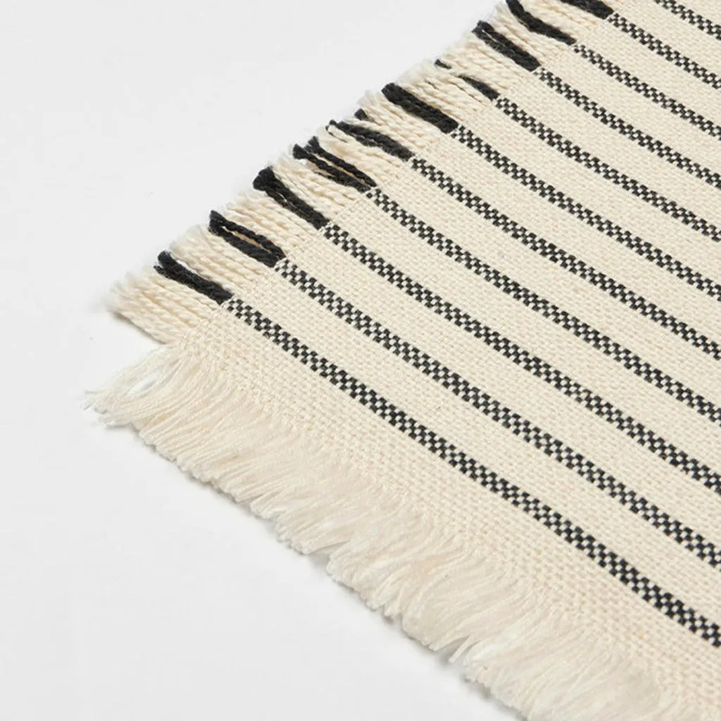 Elouise Placemats - Off White/Black, Set of 2