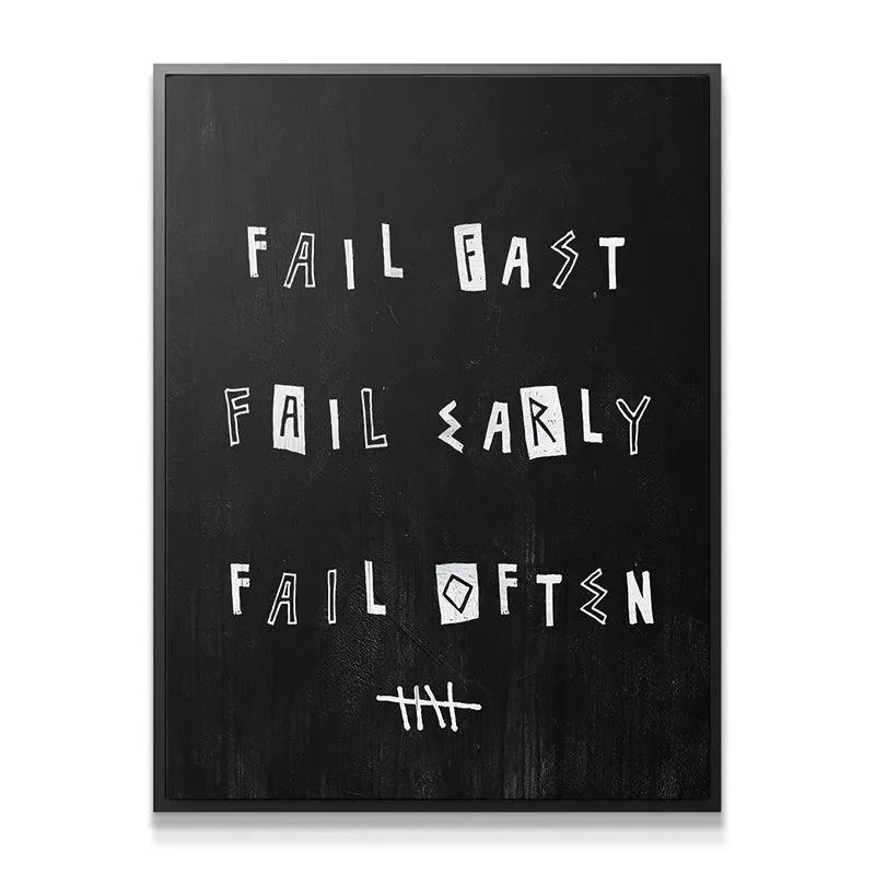 Fail Fast. Fail Early. Fail Often.