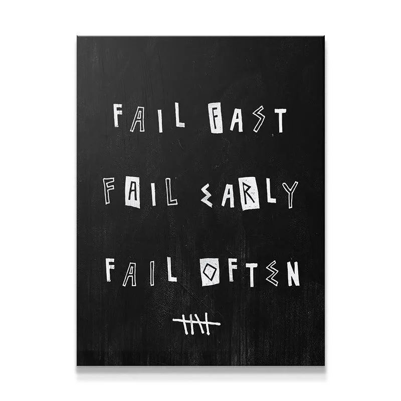 Fail Fast. Fail Early. Fail Often.