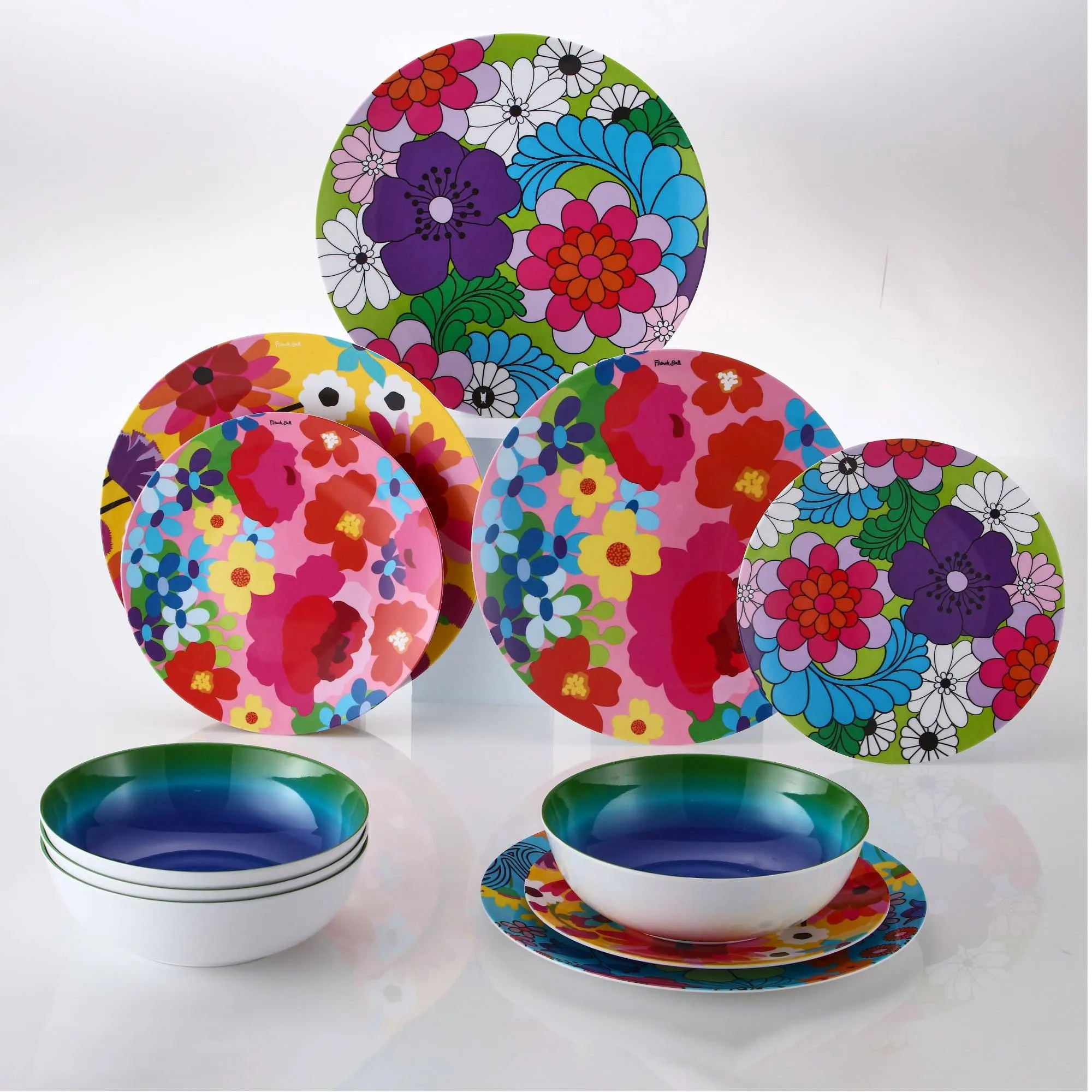 Garden Florals 9" Salad Plate Set