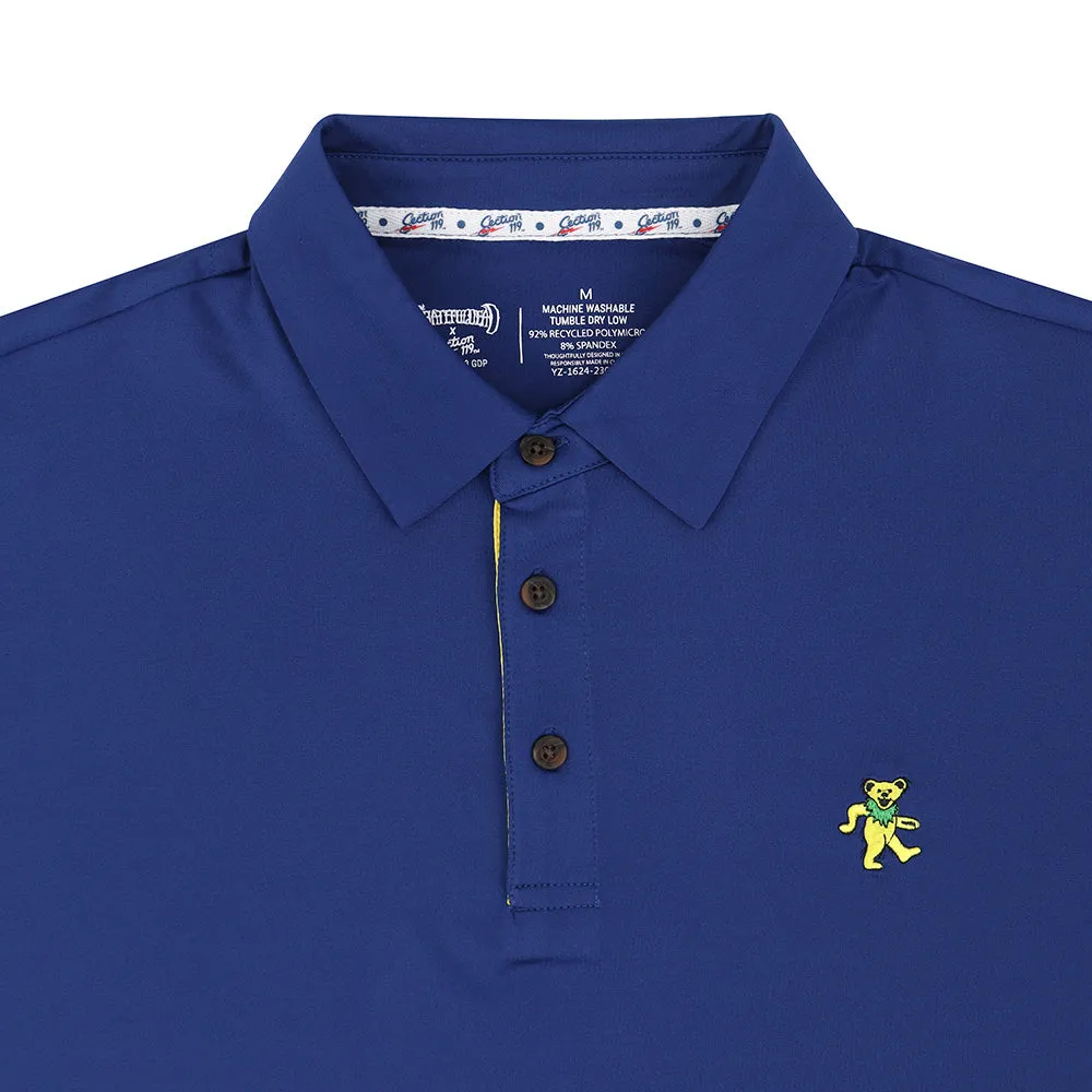 Grateful Dead | Performance Polo |  Navy Bear