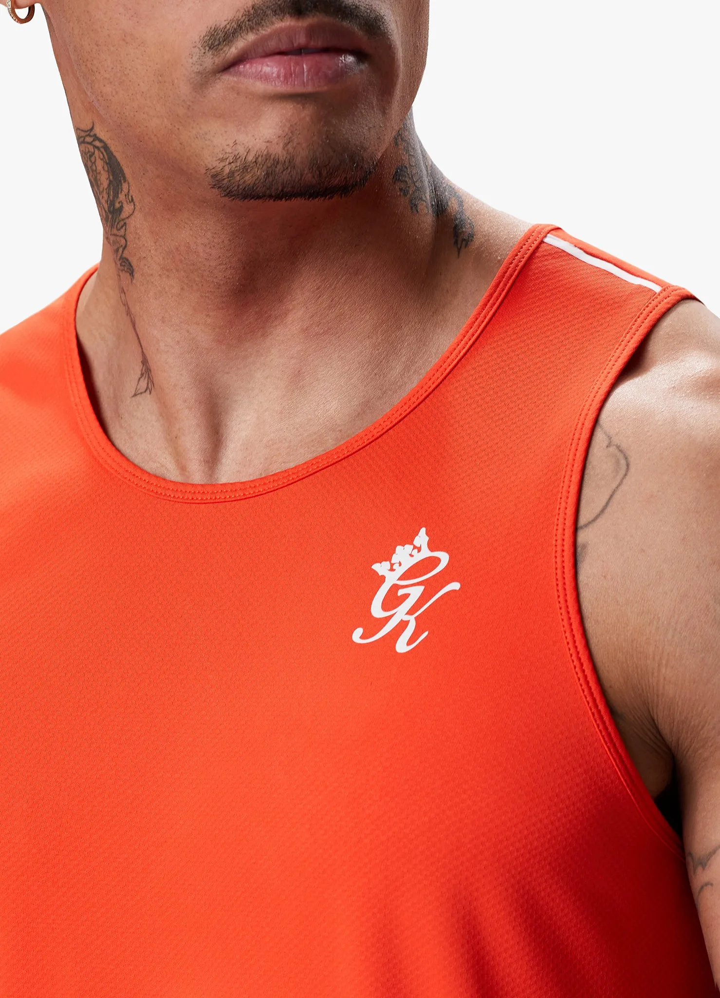 Gym King Flex Vest - Chilli Red/White