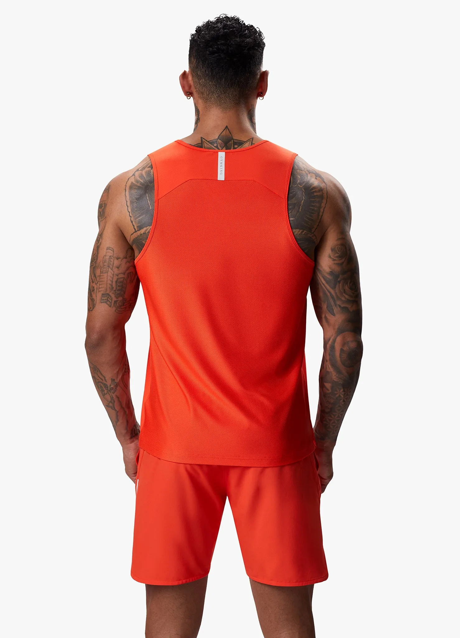 Gym King Flex Vest - Chilli Red/White