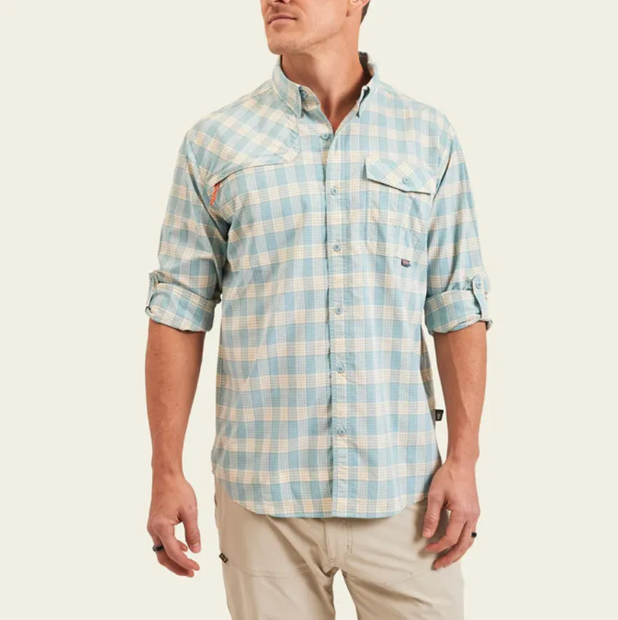 Matagorda LS Shirt Landon Plaid Summer Sky