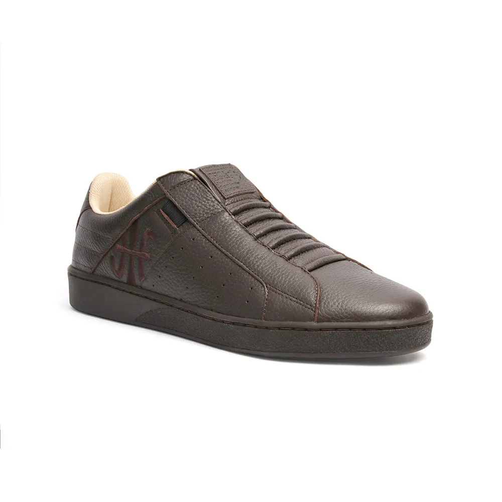 Men's Icon Classic Dark Brown Leather Sneakers 02092-777