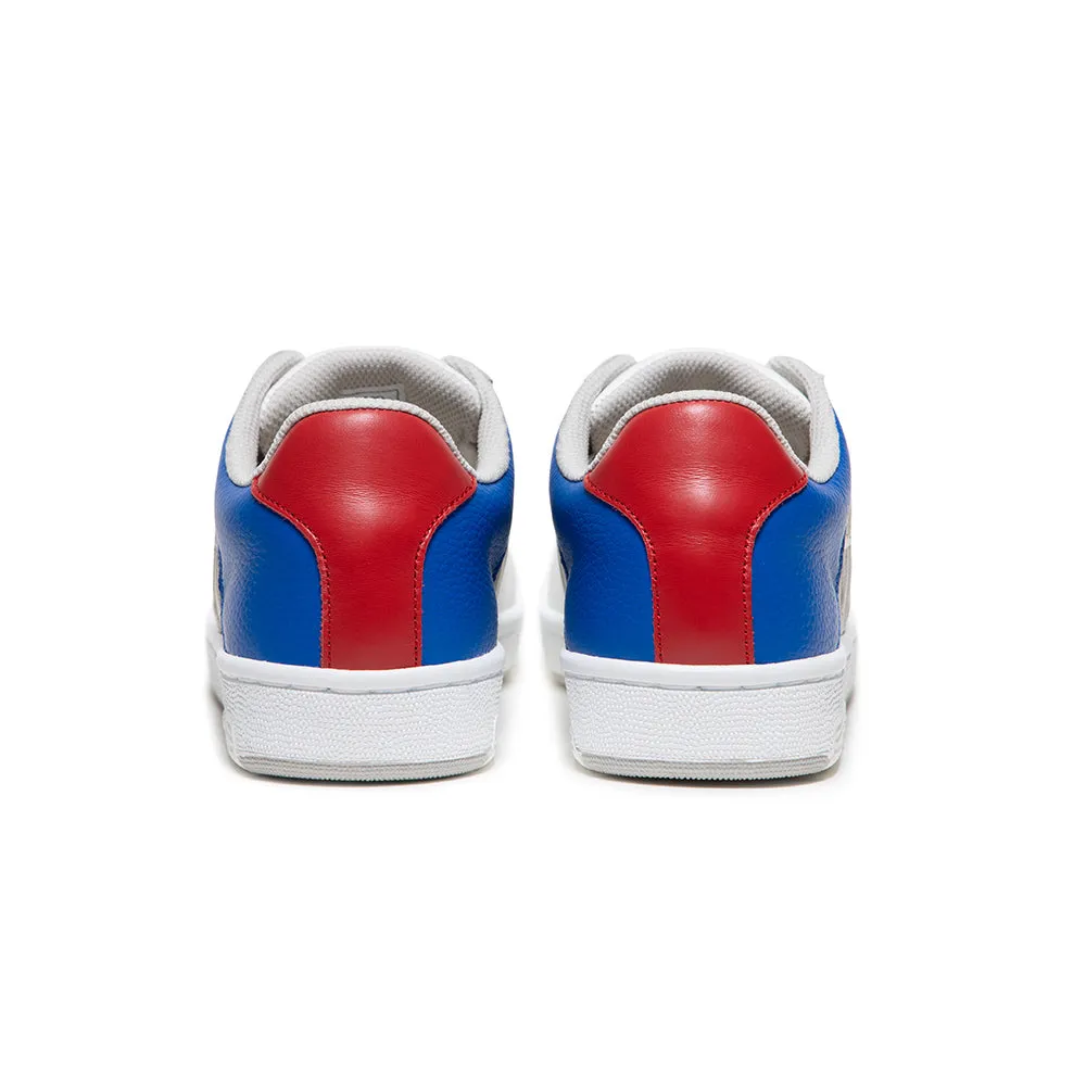 Men's Icon OG White Blue Red Logo Leather Sneakers 01932-051