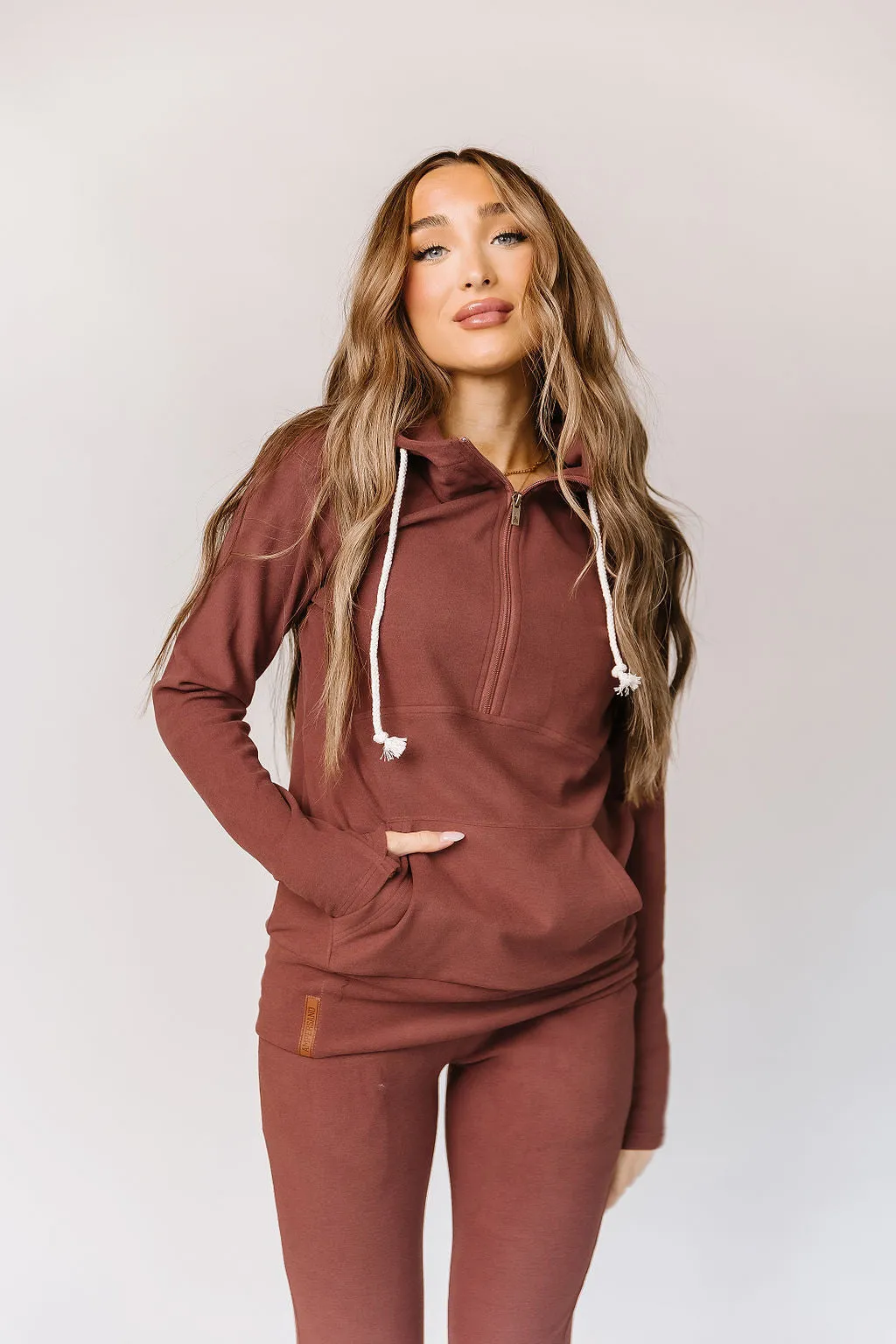 Performance Fleece HalfZip Sweatshirt - Mahogany