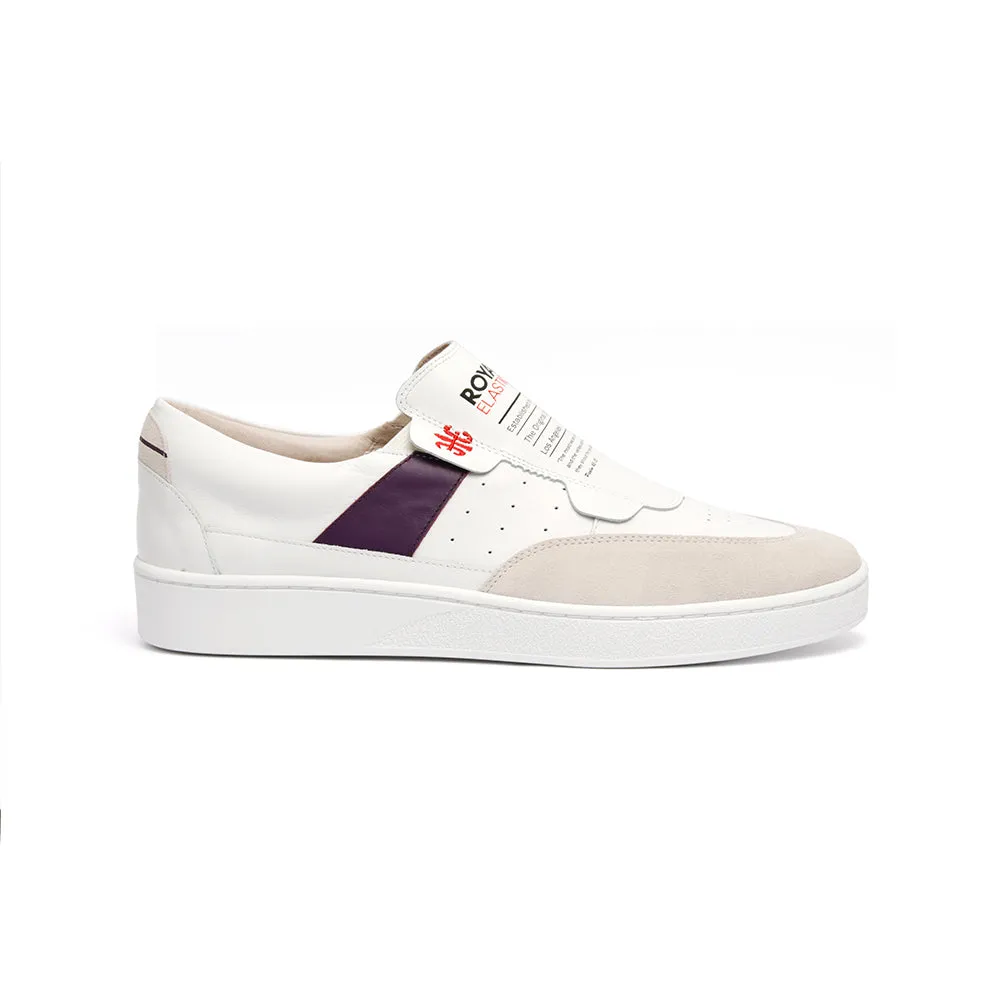 Women's Pastor White Purple Leather Sneakers 91891-006